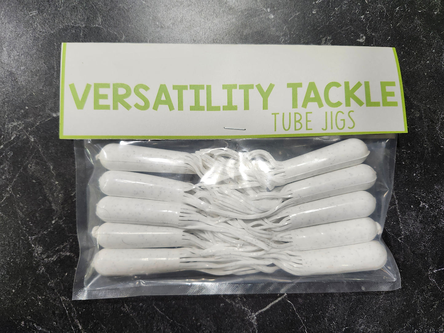 4" White Tube Jig (10 pack)