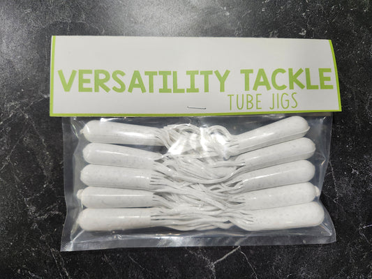 4" White Tube Jig (10 pack)